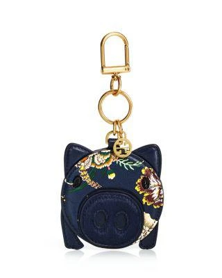 商品Tory Burch|Pig Floral Print Mirror Leather Key Fob,价格¥584,第1张图片