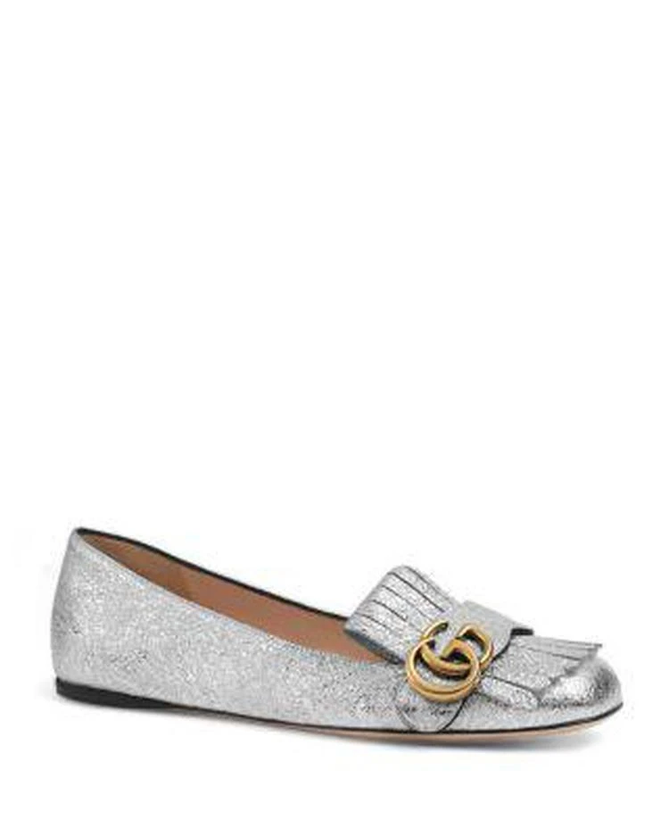 商品Gucci|Women's Metallic Flats,价格¥5457,第1张图片