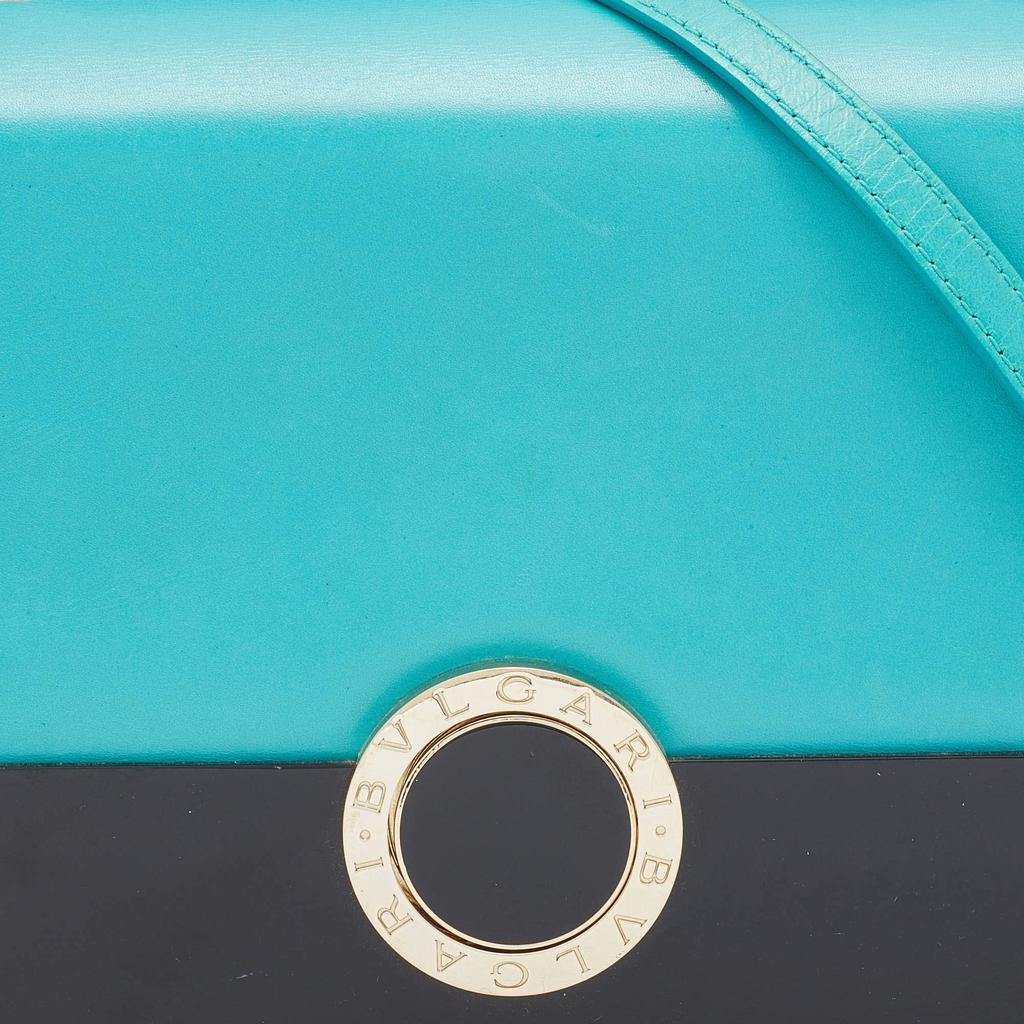 商品[二手商品] BVLGARI|Bvlgari Turquoise Leather Crossbody Bag,价格¥4395,第7张图片详细描述