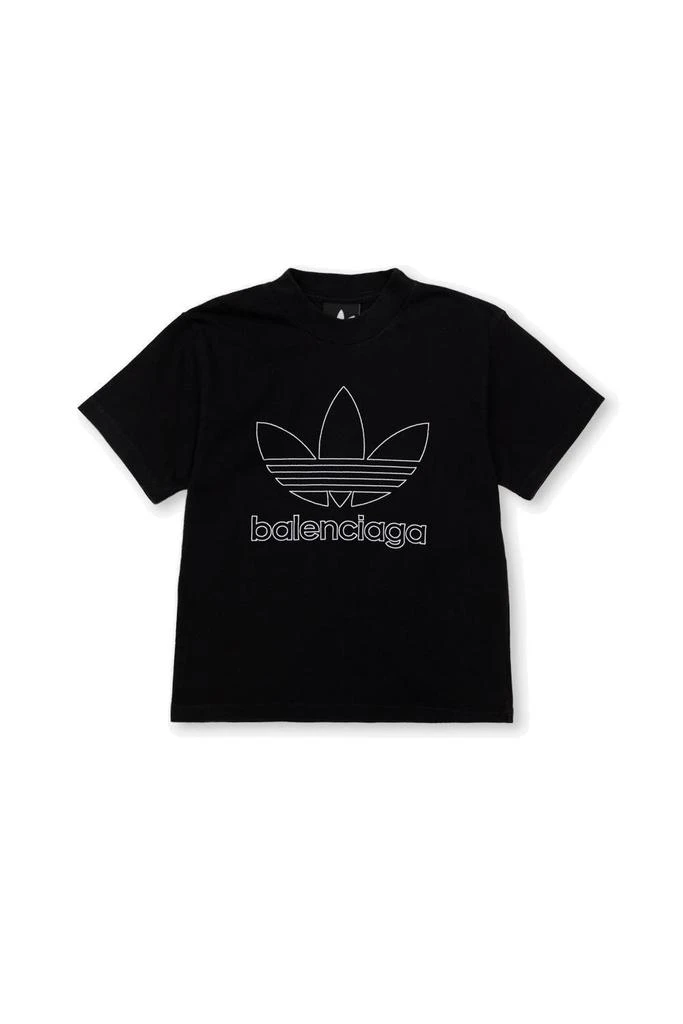 商品Balenciaga|Balenciaga Kids X Adidas Trefoil Logo-Printed Crewneck T-Shirt,价格¥1231,第1张图片