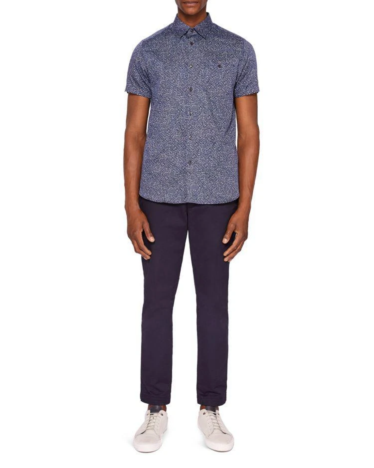 商品Ted Baker London|Rems White Noise Print Regular Fit Button-Down Shirt,价格¥511,第4张图片详细描述