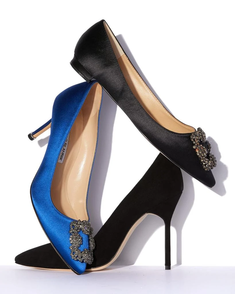 商品Manolo Blahnik|Hangisi 70mm Pump,价格¥9219,第2张图片详细描述