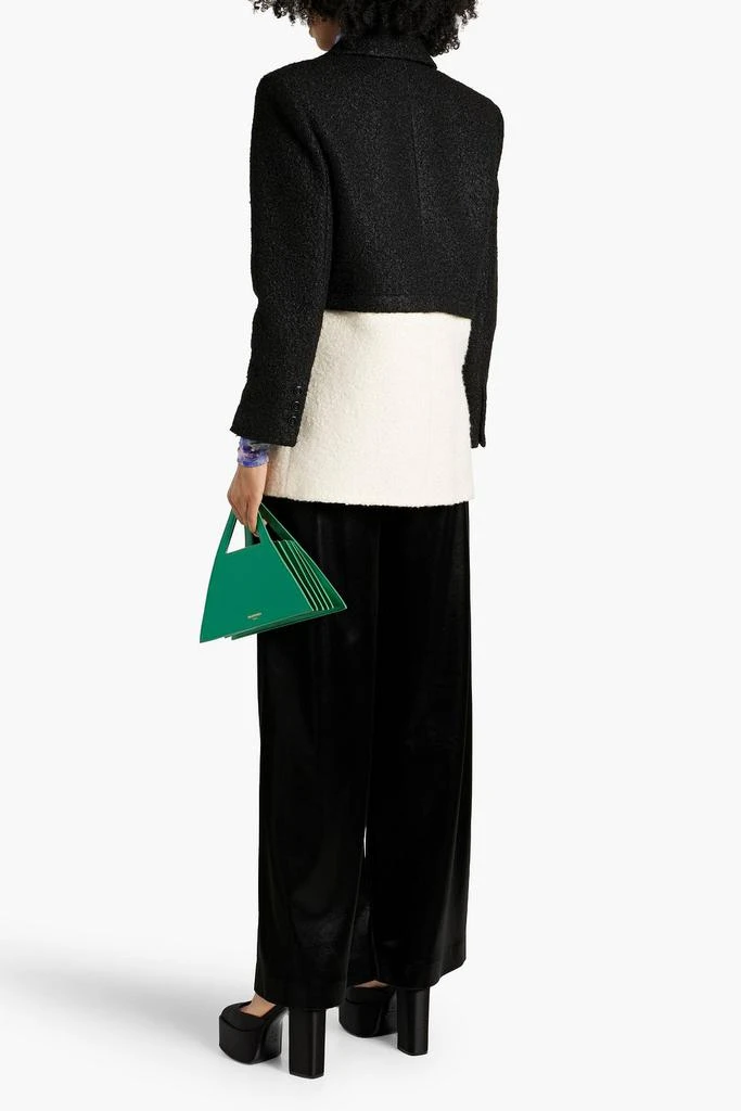 商品Alice + Olivia|Shan convertible two-tone bouclé blazer,价格¥776,第3张图片详细描述