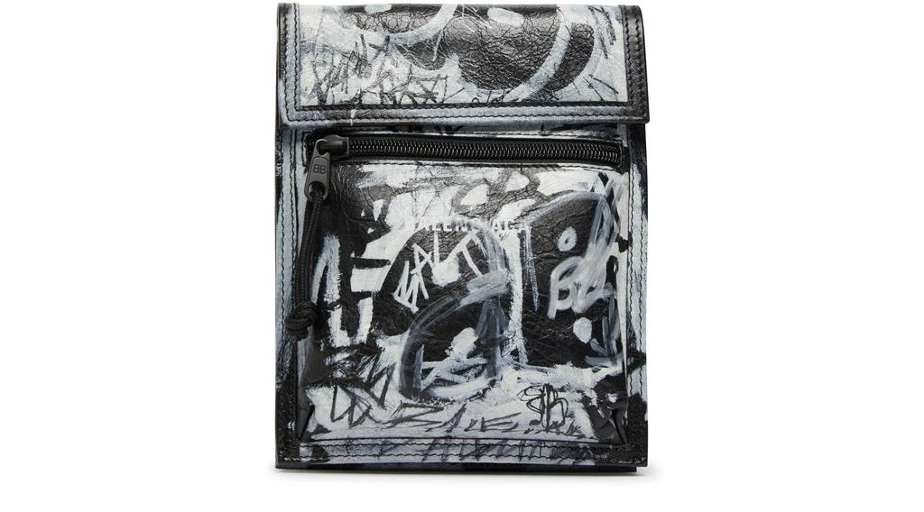 商品Balenciaga|Explorer Small Pouch With Strap Graffiti,价格¥4778,第1张图片