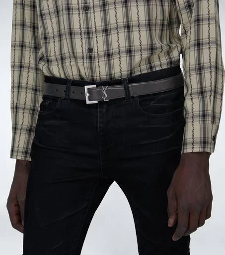 商品Yves Saint Laurent|Slim leather belt,价格¥4898,第2张图片详细描述