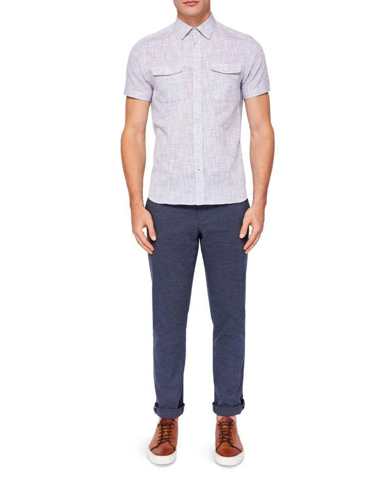 商品Ted Baker London|Alvor Textured Regular Fit Button-Down Shirt,价格¥615,第3张图片详细描述