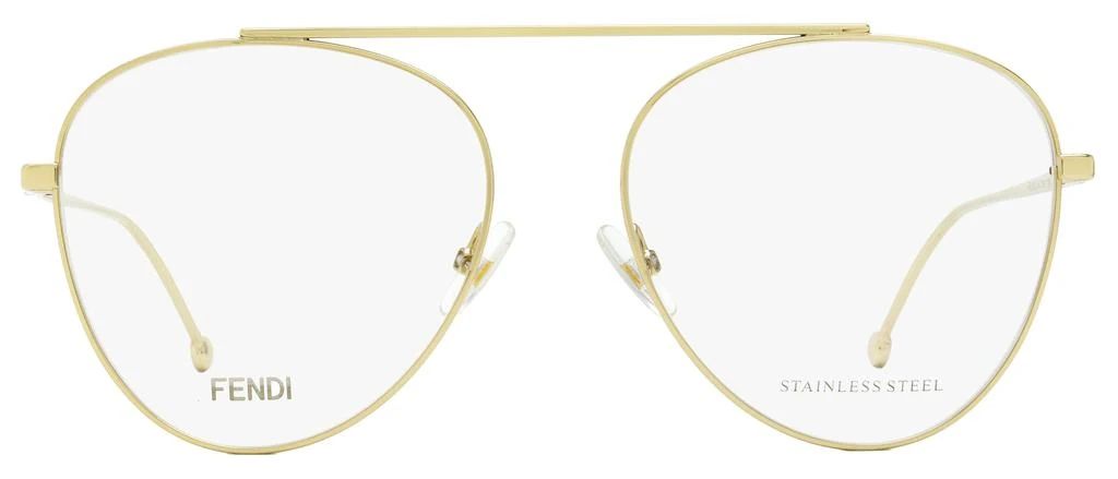 商品Fendi|Fendi Women's Aviator Eyeglasses FF0352 J5G Gold 56mm,价格¥700,第2张图片详细描述
