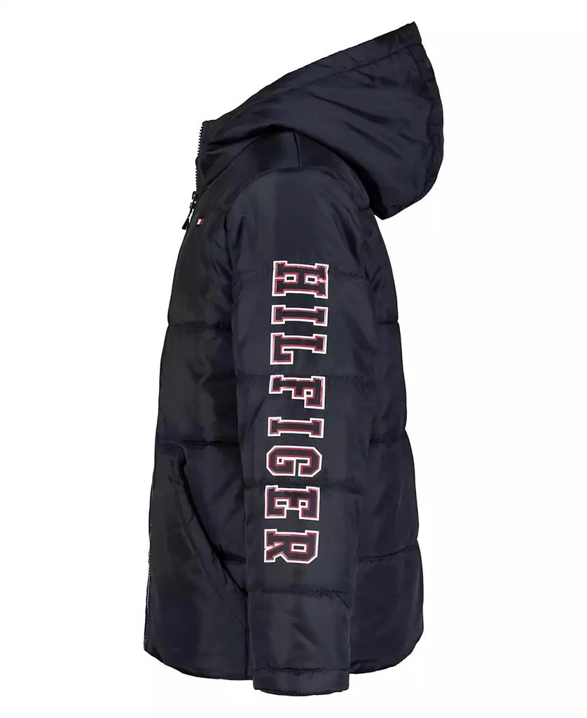 商品Tommy Hilfiger|Toddler and Little Boys Hilfiger Sleeve Graphic Puffer Jacket,价格¥298,第3张图片详细描述