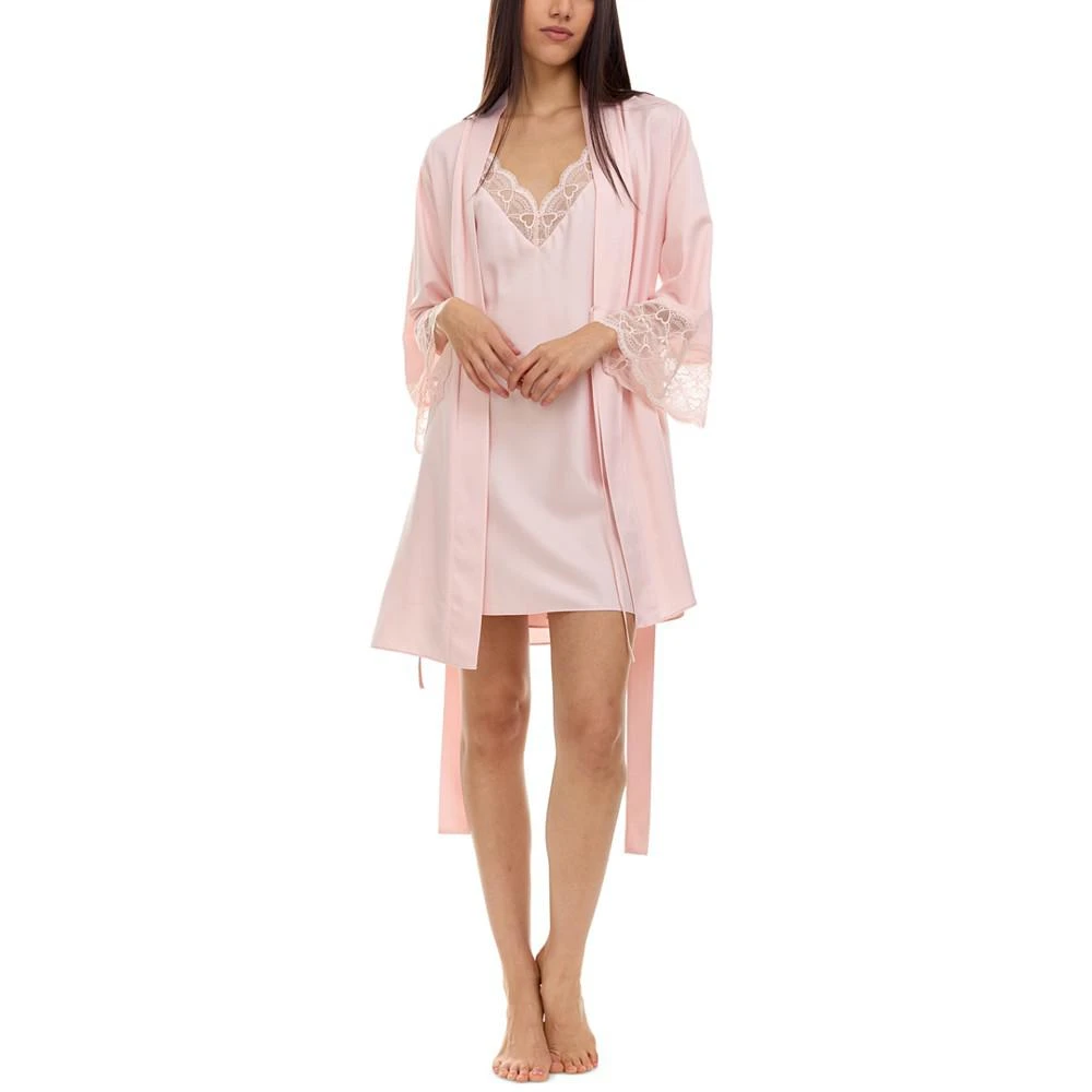 商品Flora Nikrooz|Kit Matte Heart Lace Chemise Lingerie Nightgown,价格¥201,第3张图片详细描述