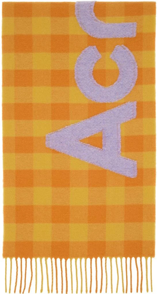 商品Acne Studios|Orange Check Scarf,价格¥992,第1张图片