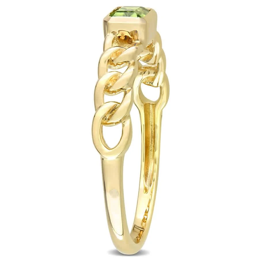 商品Amour|10k Yellow Gold 1/3 CT TGW Octagon Peridot Link Ring,价格¥1370,第2张图片详细描述