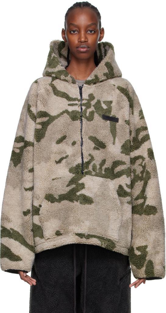 商品Essentials|Khaki Polyester Hoodie,价格¥593,第1张图片