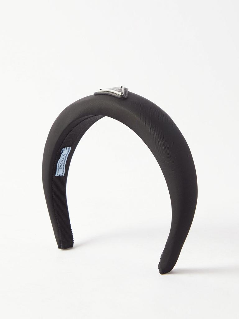 商品Prada|Triangle logo-plaque Re-Nylon headband,价格¥2730,第1张图片