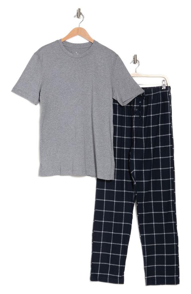Short Sleeve T-Shirt & Flannel Pants 2-Piece Pajama Set商品第4张图片规格展示