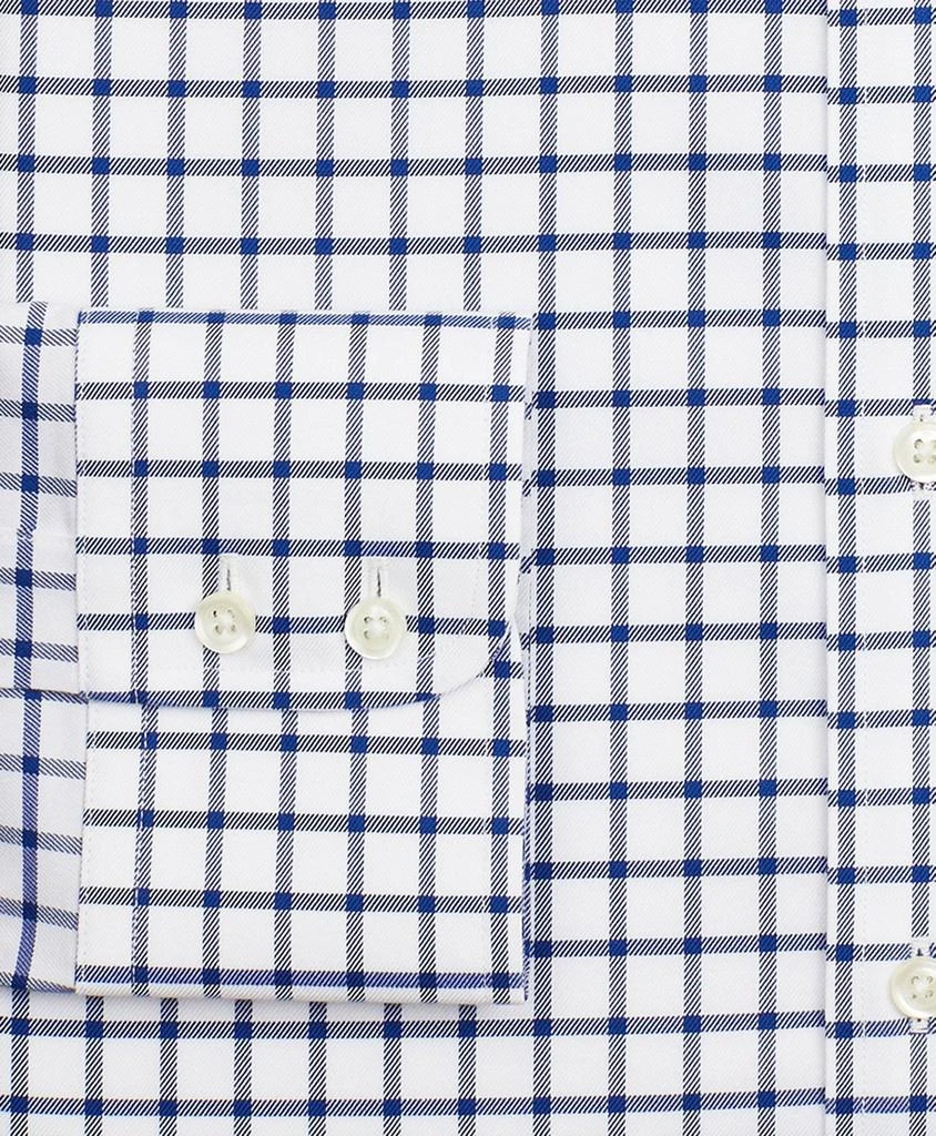 商品Brooks Brothers|Stretch Regent Regular-Fit Dress Shirt, Non-Iron Twill Button-Down Collar Grid Check,价格¥521,第3张图片详细描述