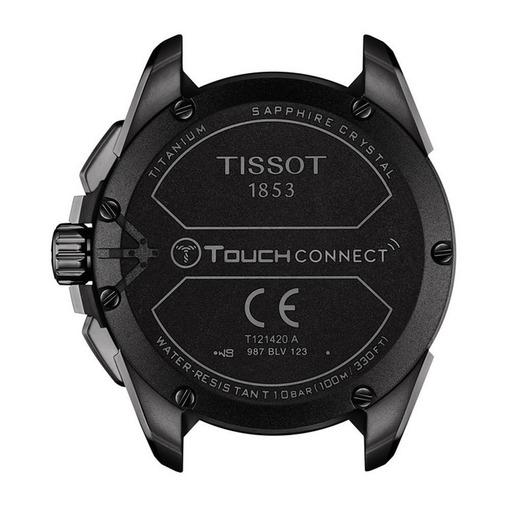 商品Tissot|Men's Swiss T-Touch Connect Solar Black Rubber Strap Smart Watch 48mm,价格¥8646,第5张图片详细描述
