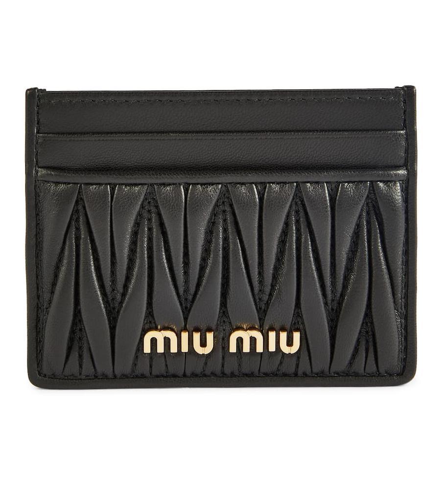 商品Miu Miu|Matelassé leather card holder,价格¥2651,第1张图片