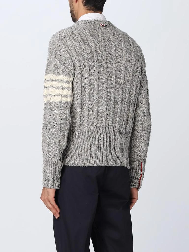 商品Thom Browne|Thom Browne Men Twist Cable Classic Crewneck Donegal Pullover Sweater,价格¥5704,第2张图片详细描述
