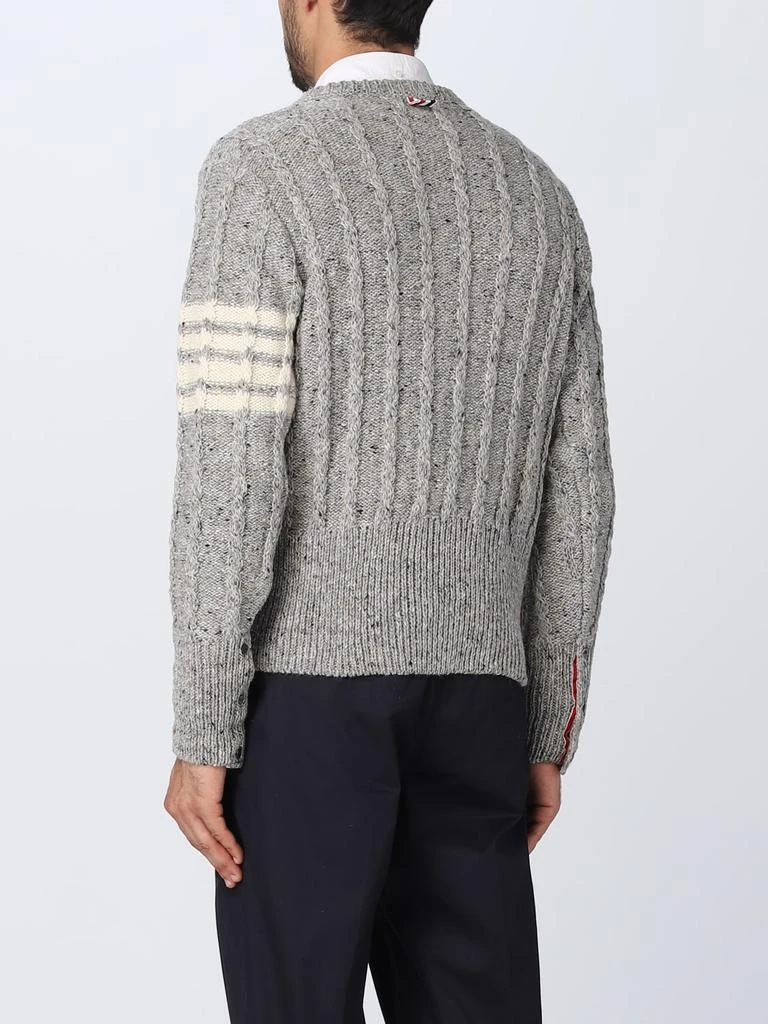 商品Thom Browne|Thom Browne Men Twist Cable Classic Crewneck Donegal Pullover Sweater,价格¥5657,第2张图片详细描述