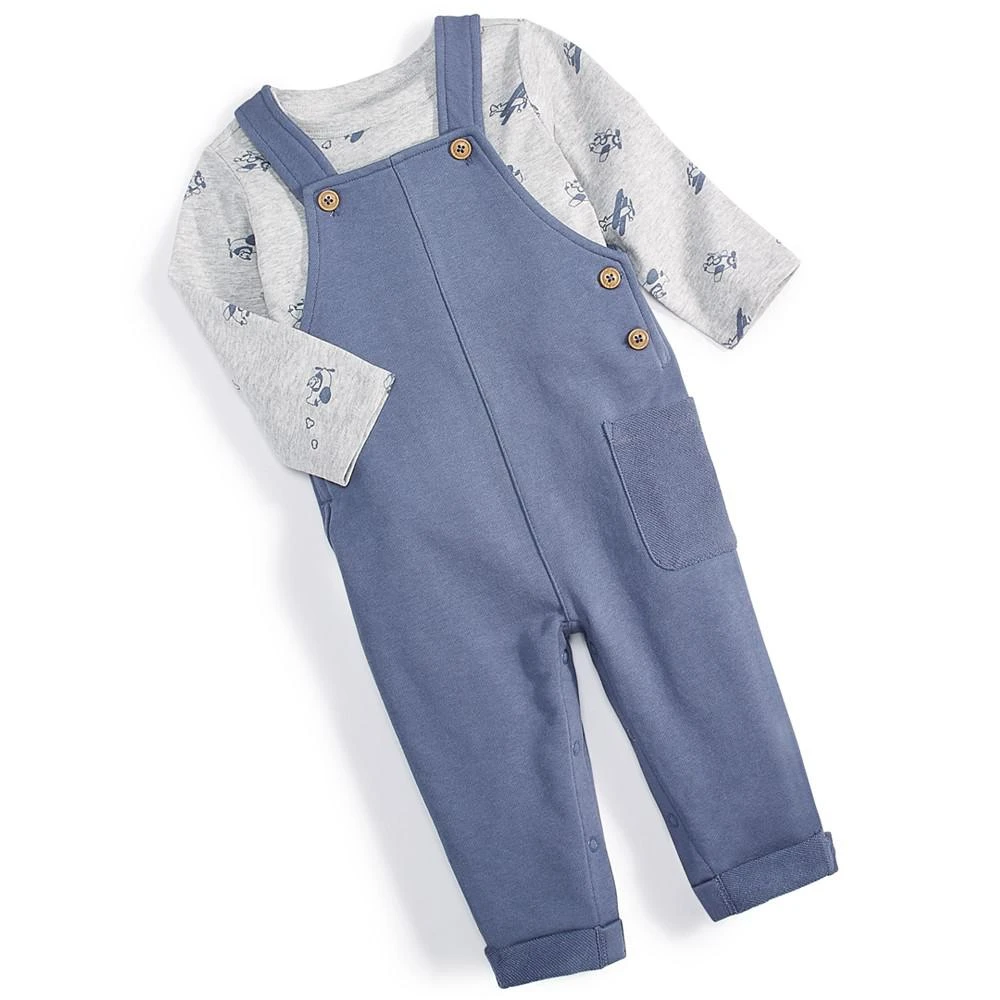 商品First Impressions|Baby Boys Airplane Shirt and Overall, 2 Piece Set, Created for Macy's,价格¥133,第1张图片