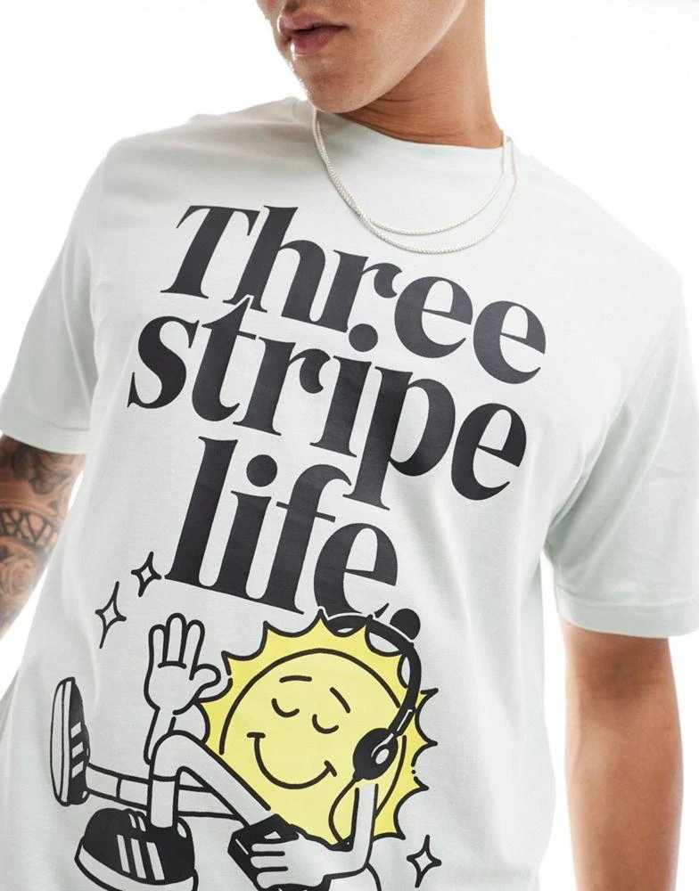 商品Adidas|adidas Training t-shirt with three stripe life graphic in green,价格¥239,第2张图片详细描述