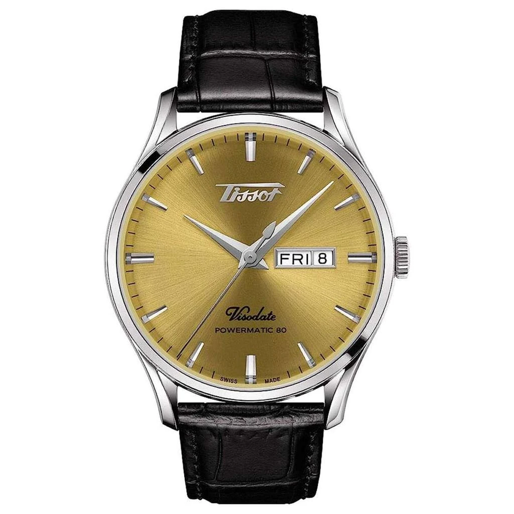 商品Tissot|天梭男士机械手表真皮表带42mm T1184301602100,价格¥2237,第1张图片