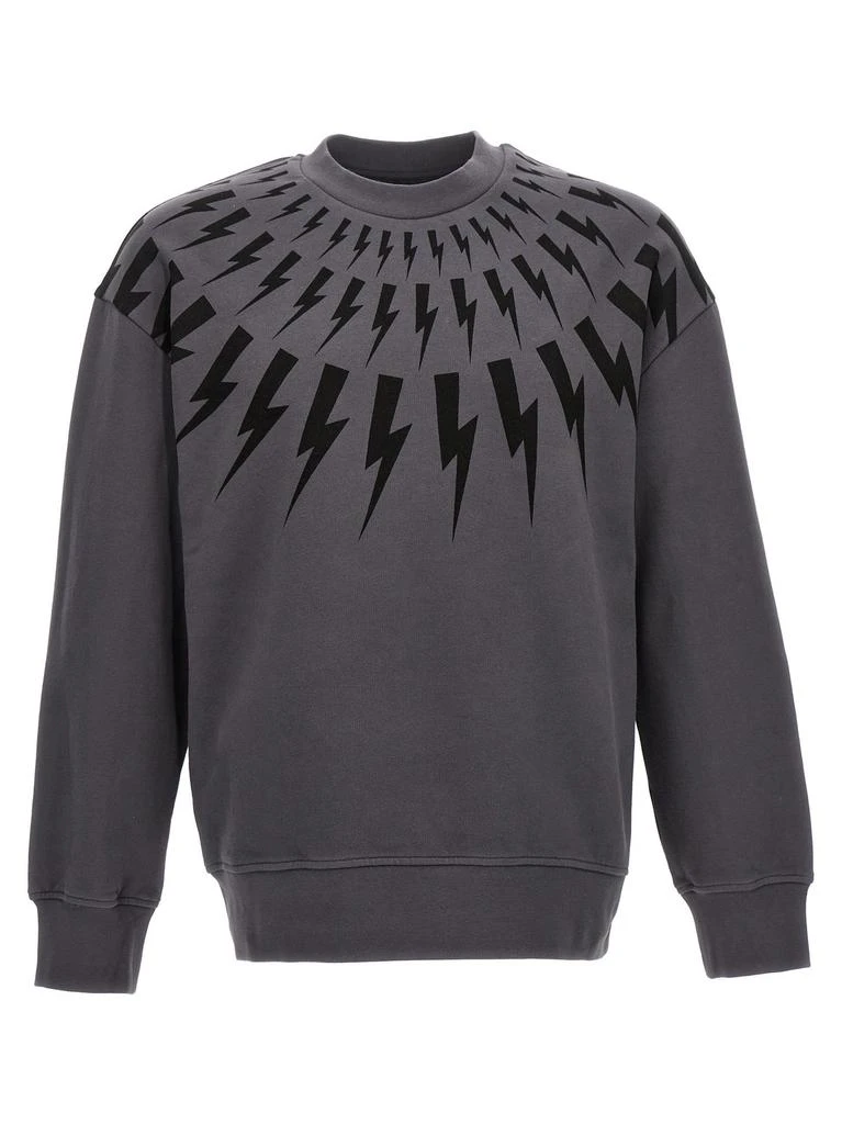 商品Neil Barrett|Neil Barrett Thunderbolt Printed Crewneck Sweatshirt,价格¥1896,第1张图片