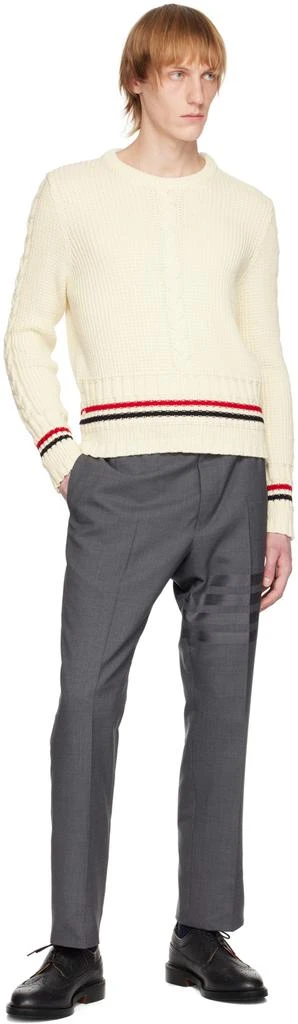 商品Thom Browne|Off-White Stripe Sweater,价格¥2709,第4张图片详细描述