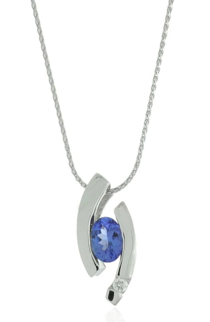 商品Suzy Levian|14K Gold Tanzanite & Diamond Pendant Necklace - 0.05 ctw,价格¥13861,第1张图片