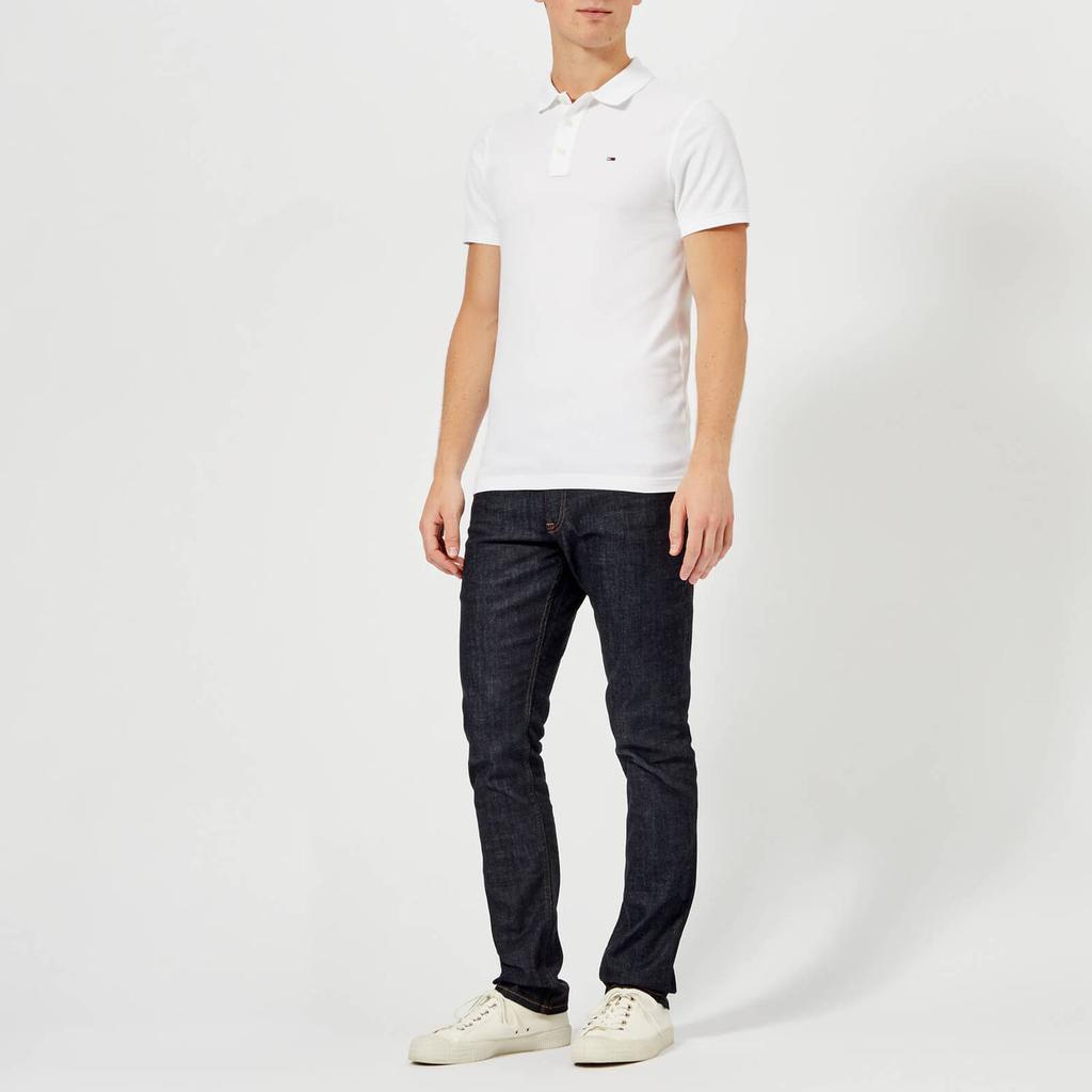 商品Tommy Hilfiger|Tommy Jeans Men's Original Fine Pique Polo Shirt - Classic White,价格¥404,第5张图片详细描述