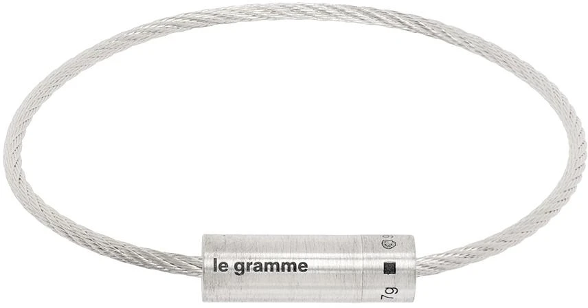 商品Le Gramme|Silver 'Le 7g' Cable Bracelet,价格¥2772,第1张图片