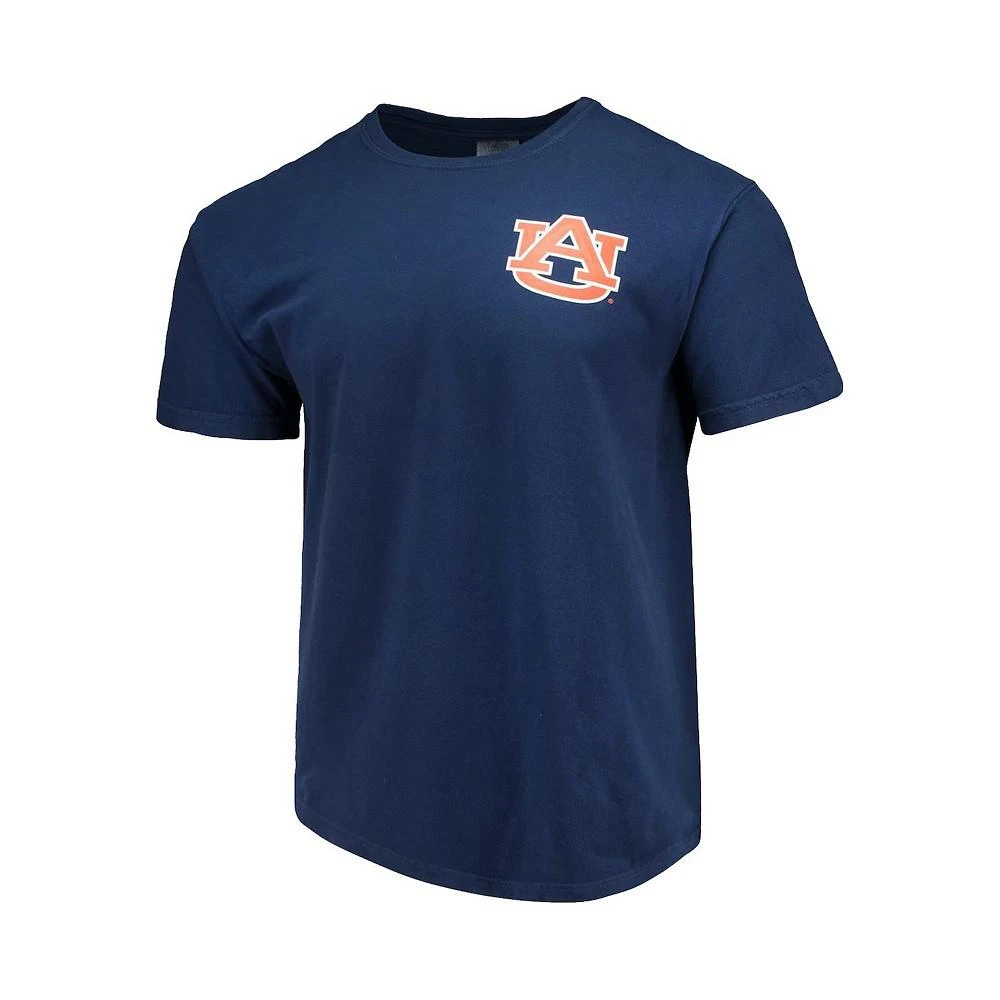 商品Image One|Men's Navy Auburn Tigers Baseball Flag Comfort Colors T-shirt,价格¥241,第1张图片