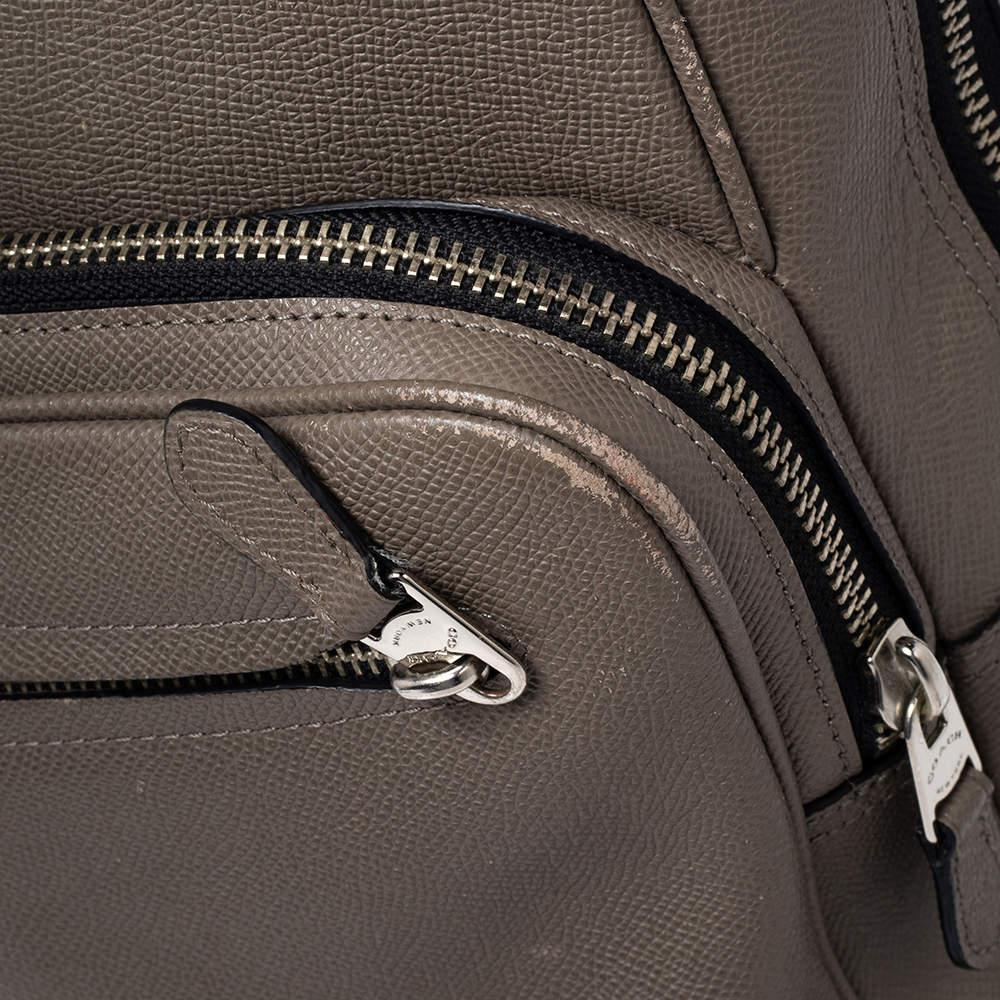 Coach Taupe Leather Backpack商品第5张图片规格展示