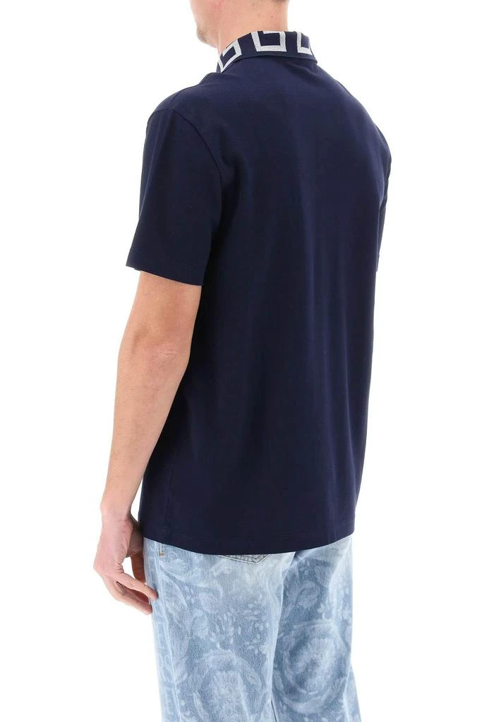 商品Versace|Polo shirt with Greca collar,价格¥2705,第4张图片详细描述