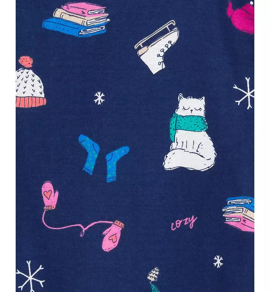 商品Carter's|Toddler Girls Winter-Print Pajamas, 4 Piece Set,价格¥271,第2张图片详细描述