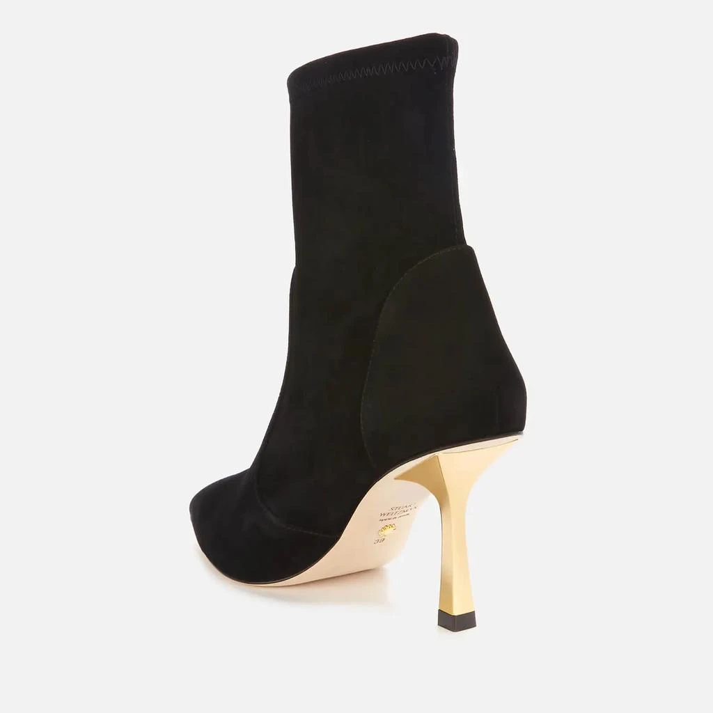 商品Stuart Weitzman|Stuart Weitzman Women's Max 85 Suede Ankle Boots - Black/Gold,价格¥1527,第3张图片详细描述