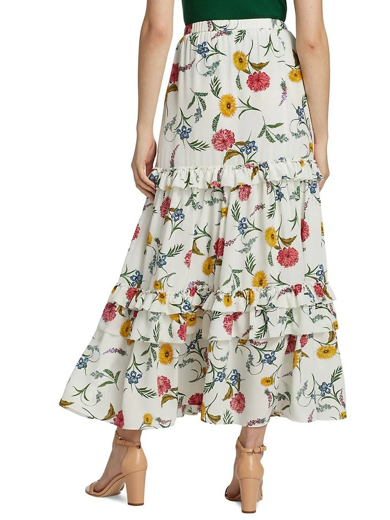 商品Tahari|Silk Ruffle Midi-Skirt,价格¥792,第5张图片详细描述