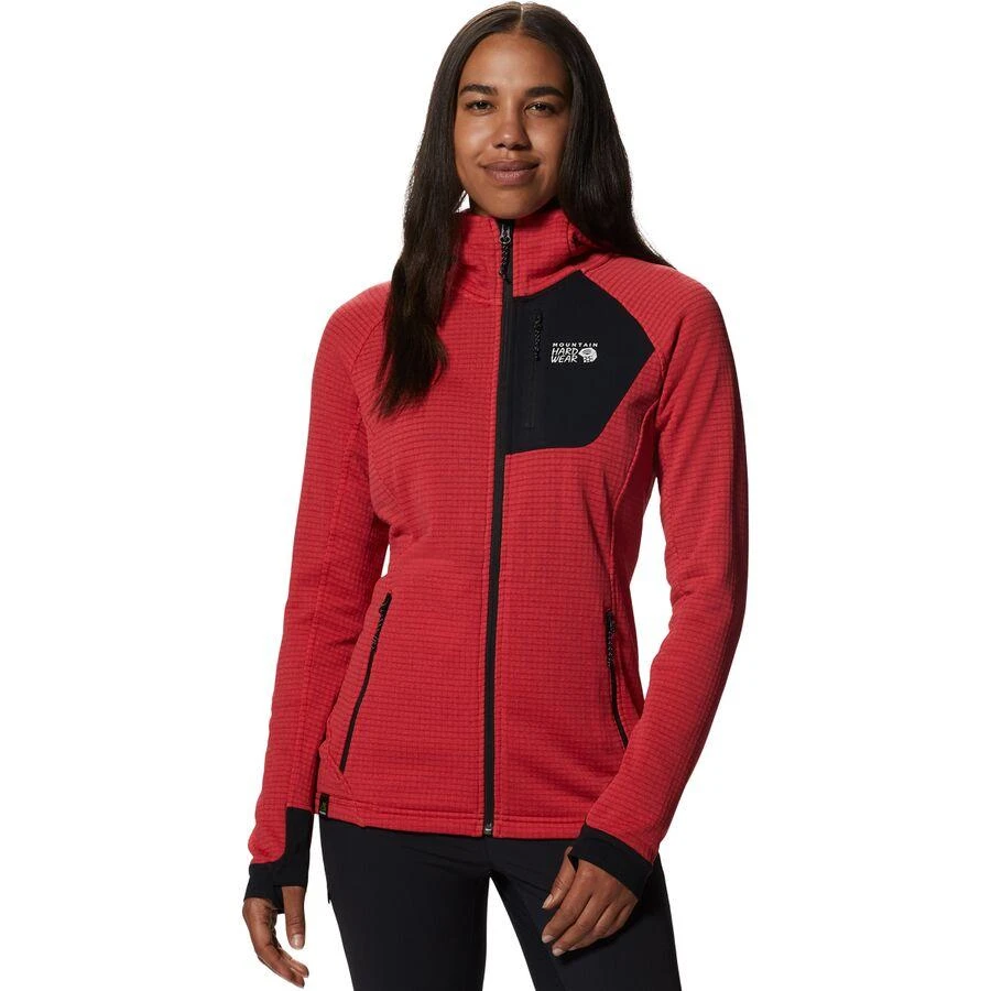 商品Mountain Hardwear|Polartec Power Grid Full-Zip Hooded Jacket  - Women's,价格¥596,第1张图片