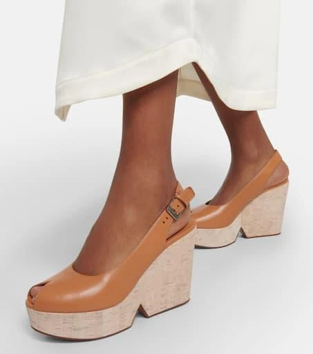 商品Clergerie|Dylan slingback wedge pumps,价格¥2683,第4张图片详细描述