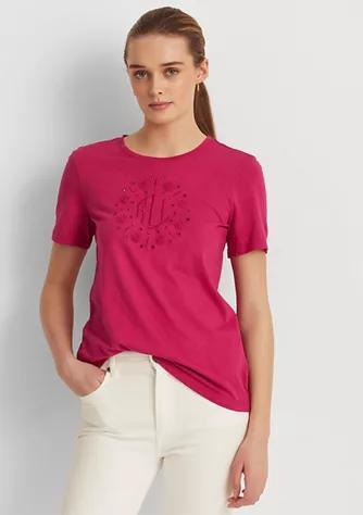 商品Ralph Lauren|Eyelet Logo Jersey T-Shirt,价格¥130,第1张图片