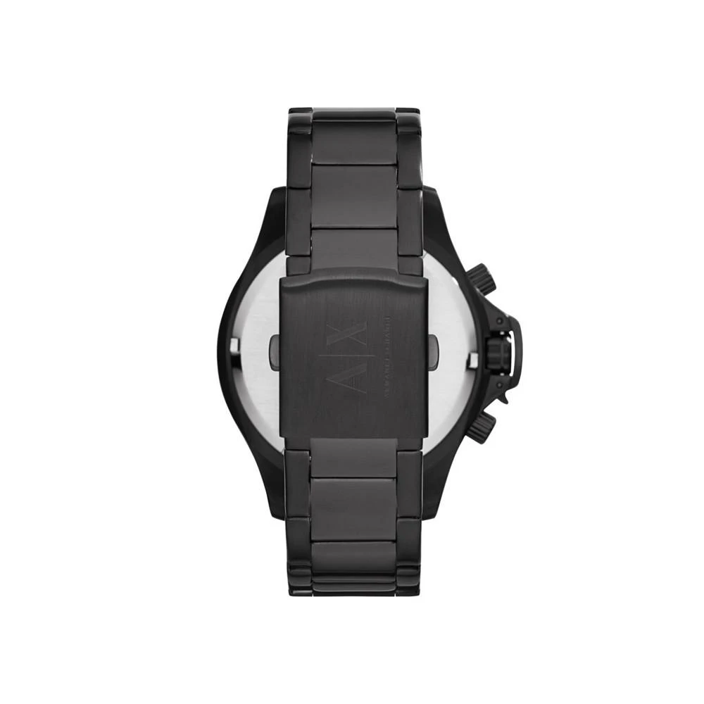 商品Armani Exchange|Men's Chronograph Black Stainless Steel Bracelet Watch 48mm,价格¥2034,第2张图片详细描述