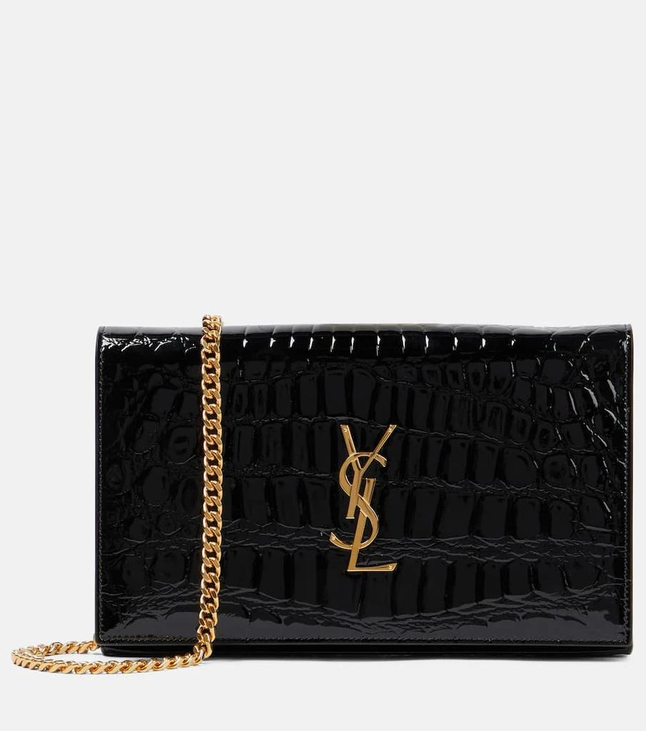 商品Yves Saint Laurent|Katie Mini patent leather wallet on chain,价格¥14545,第1张图片