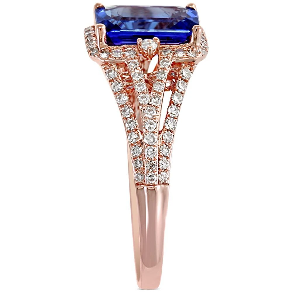 商品Effy|EFFY® Tanzanite (2-1/10 ct. t.w.) & Diamond (3/8 ct. t.w.) Ring in 14k Rose Gold,价格¥44691,第4张图片详细描述