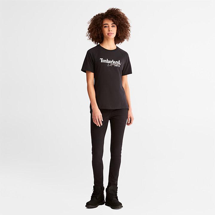商品Timberland|Raglan-sleeve Logo T-Shirt for Women in Black,价格¥116,第5张图片详细描述