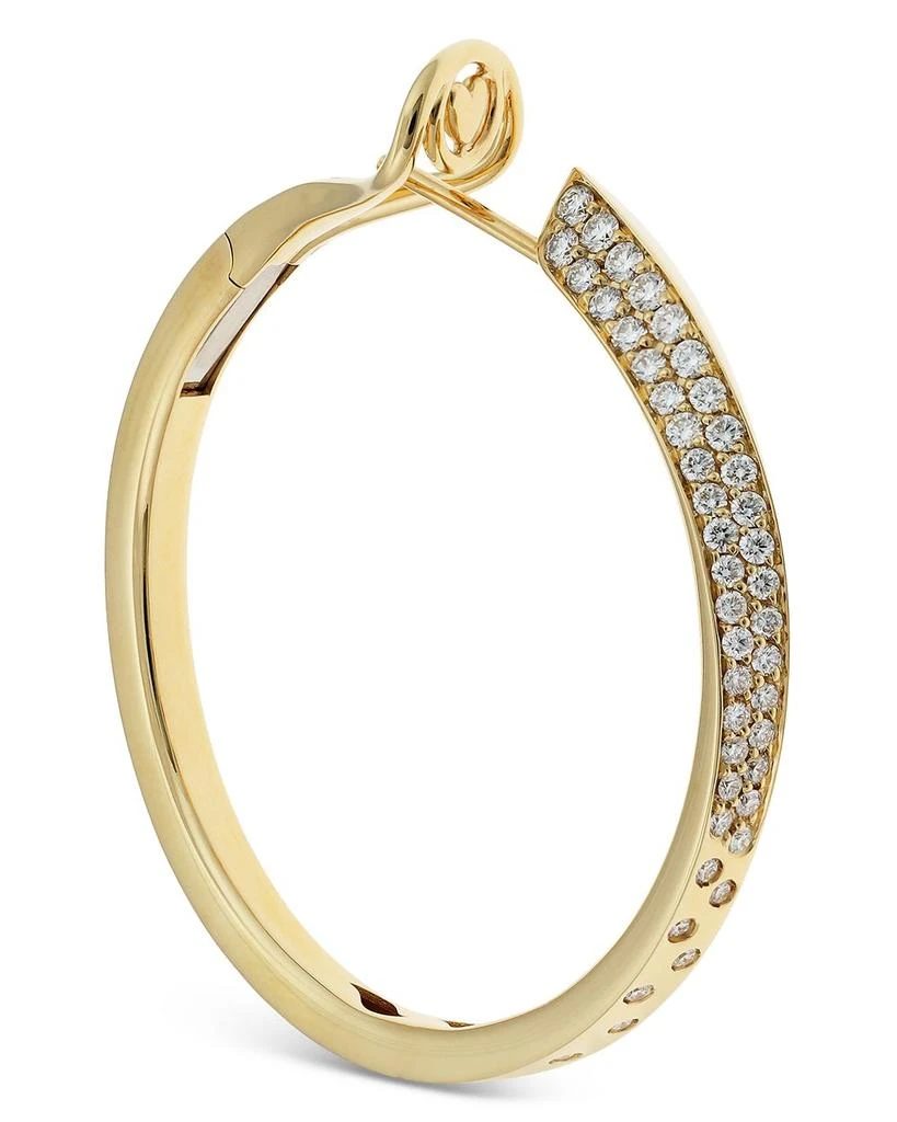 18K Yellow Gold Like Diamond Pavé Large Hoop Earrings - Exclusive, Italy Campaign 商品