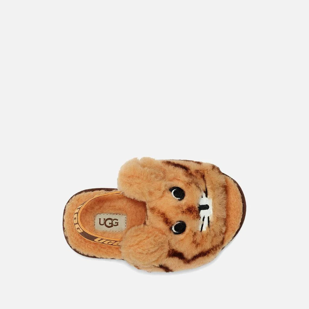 商品UGG|UGG TODDLERS' FLUFF YEAH SLIDE TIGER STUFFIE SLIPPERS - DAISY/DARK EARTH,价格¥236,第5张图片详细描述