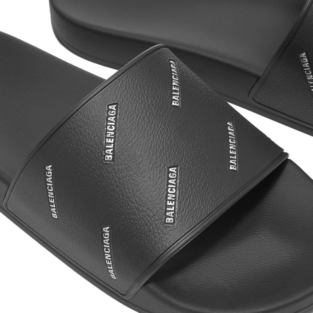 商品Balenciaga|Balenciaga Repeat Logo Pool Slide,价格¥1553,第4张图片详细描述