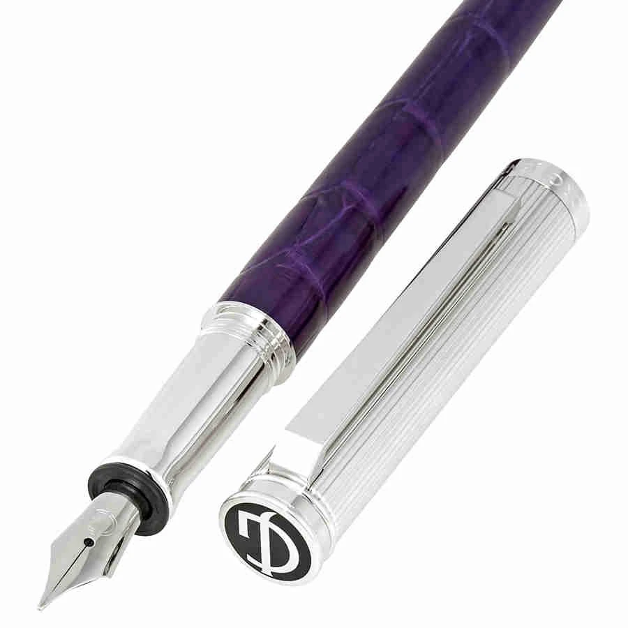 商品Georg Jensen|Bespoke All Purple Alligator Fountain Pen,价格¥2251,第3张图片详细描述