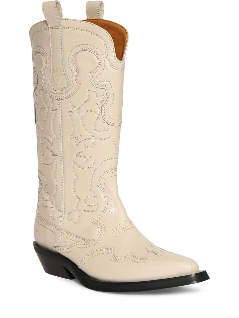 商品Ganni|40mm Mid Shaft Embroidered Western Boots,价格¥2201,第2张图片详细描述