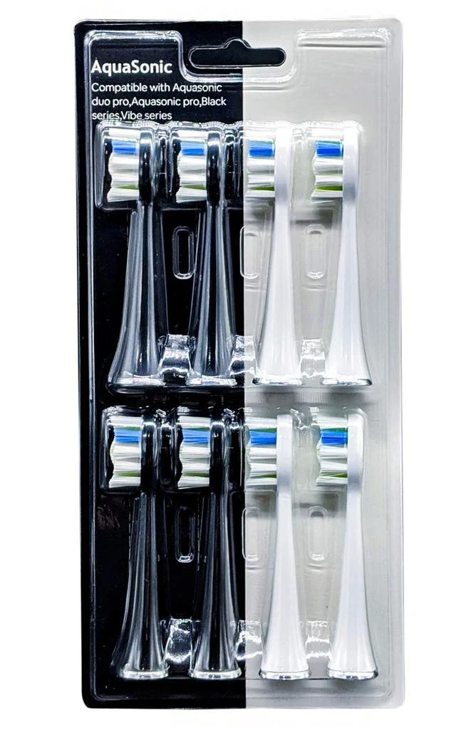 商品AquaSonic|Duo Series Pro Replacement Brush Heads - Pack of 8,价格¥225,第1张图片